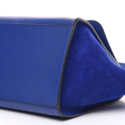 Celine Drummed Calfskin Suede Small Trapeze Indigo 8 of 9
