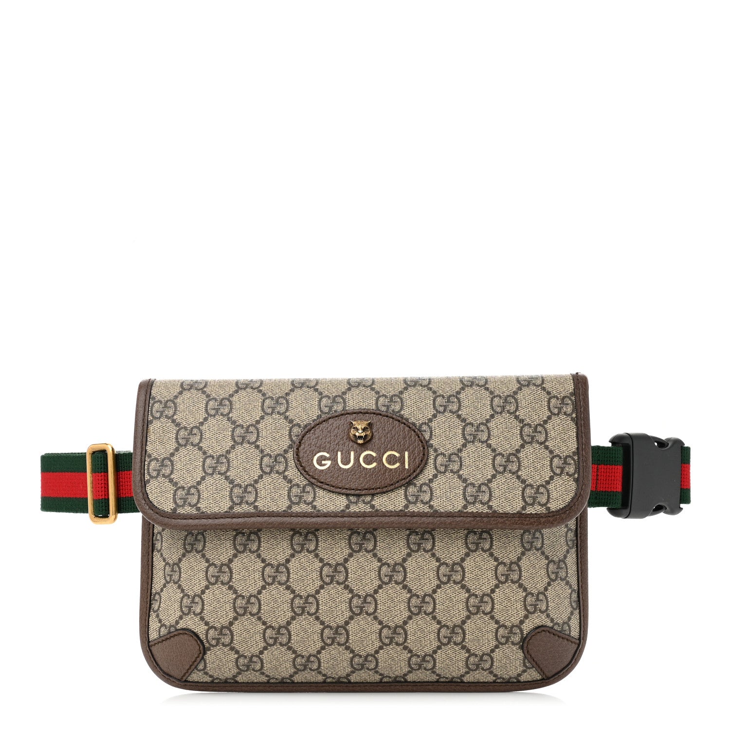 Gucci GG Supreme Monogram Neo Vintage Web Belt Bag Brown 1 of 11