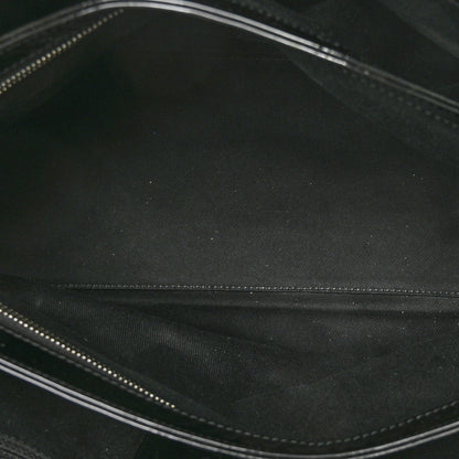 Chanel Patent Quilted Maxi Just Mademoiselle Bowling Bag Black 6 of 13