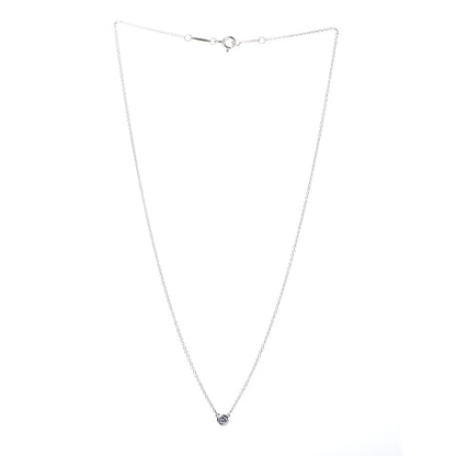 Tiffany Sterling Silver Tanzanite .07ct Elsa Peretti Color By The Yard Necklace 3 of 4