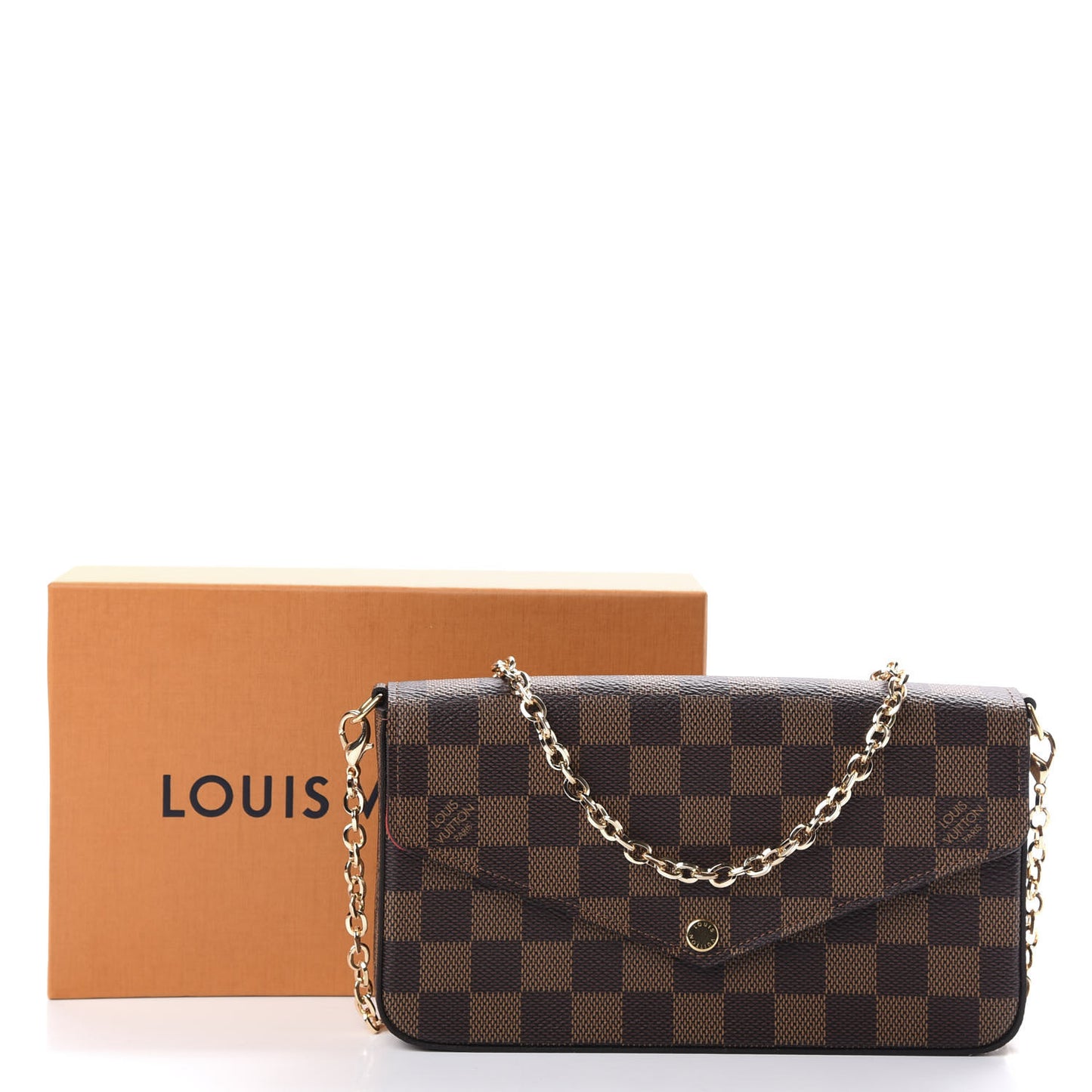 Damier Ebene Pochette Felicie Chain Wallet