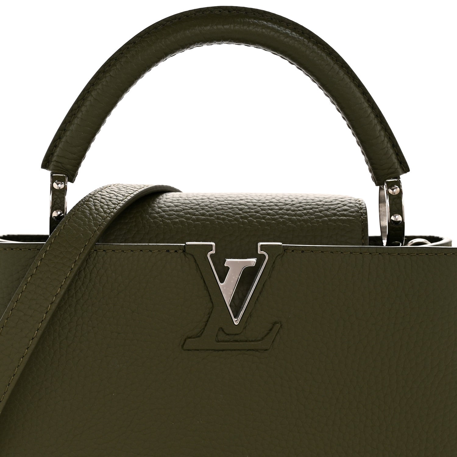 Louis Vuitton Taurillon Capucines BB Khaki 7 of 10
