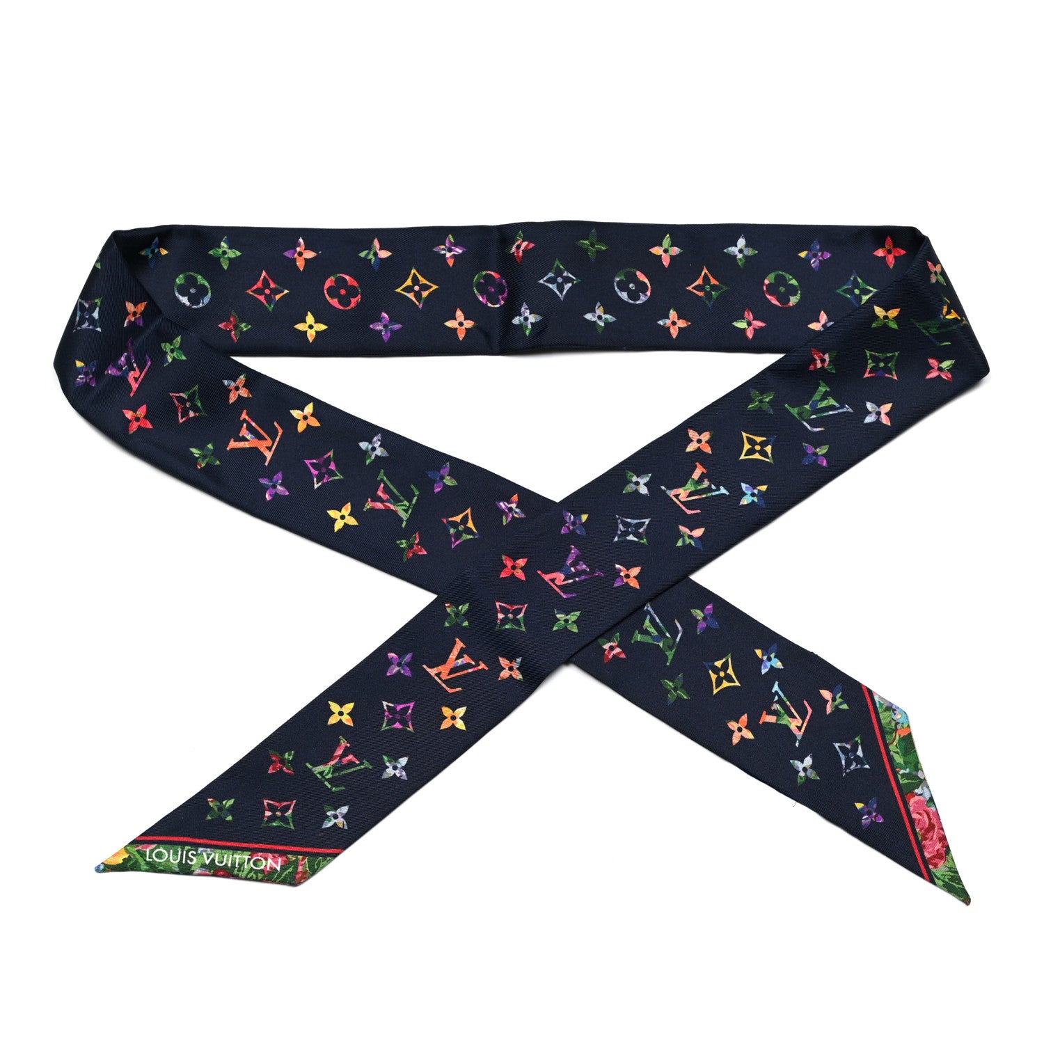 Louis Vuitton Silk Monogram LV Garden Bandeau Blue 1 of 3