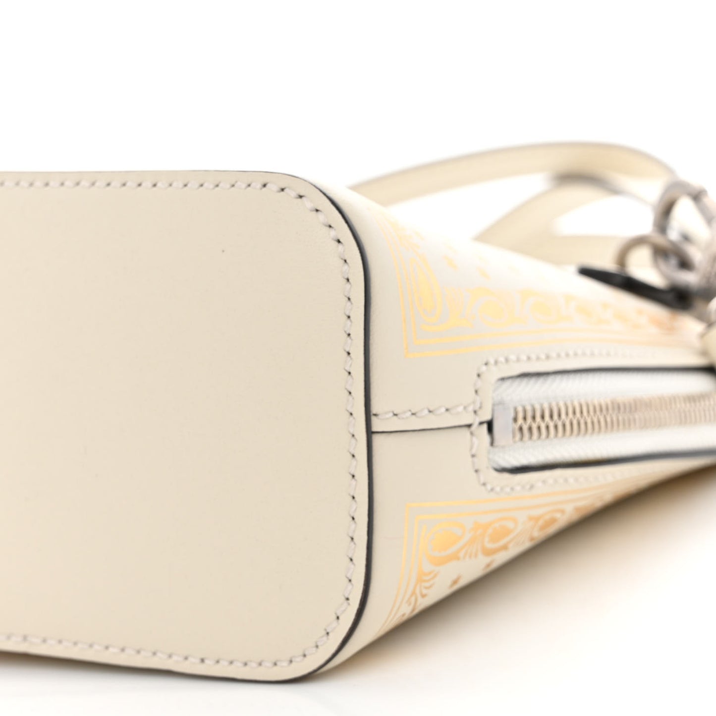 X SEGA Calfskin GUCCY Stars Mini Dome Shoulder Bag Mystic White Gold