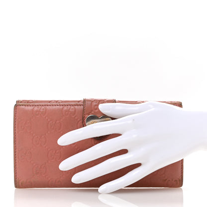 Gucci Guccissima Heart Continental Wallet Mauve 2 of 10