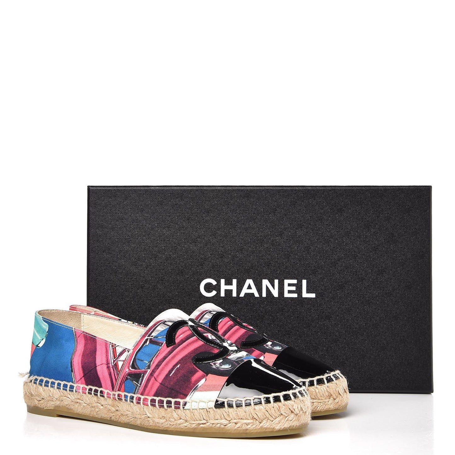 Crepe Patent CC Espadrilles 37 Multicolor Black