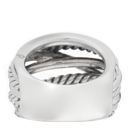 David Yurman Sterling Silver 17mm Crossover Cable Ring 51 5.75 3 of 5