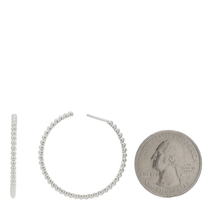 Van Cleef & Arpels 18K White Gold Small Perlee Hoop Earrings 2 of 5