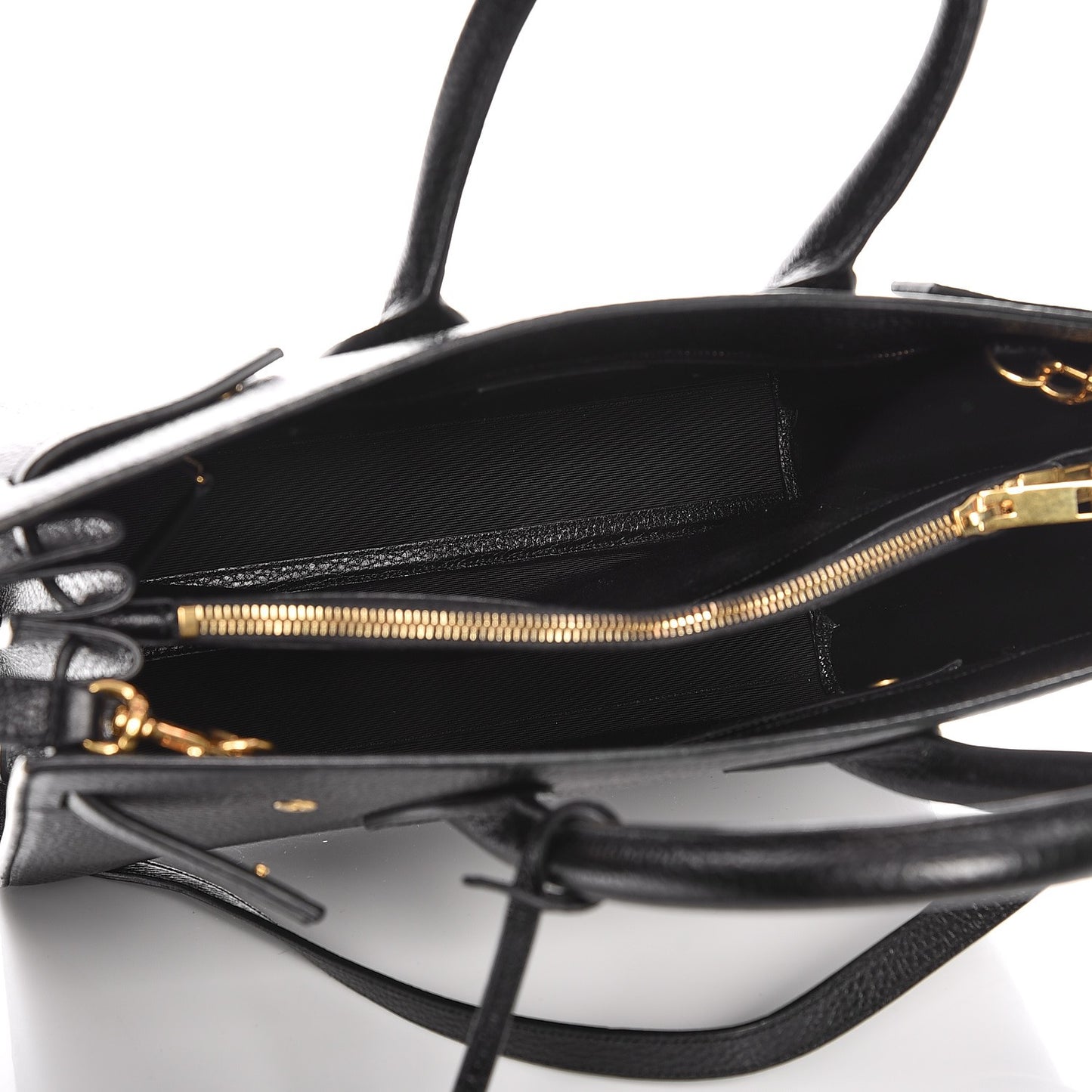 Grained Calfskin Small Sac De Jour Black