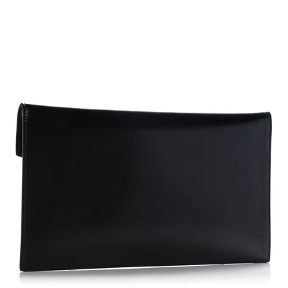 Saint Laurent Smooth Shiny Calfskin Monogram Uptown Pouch Black 4 of 16