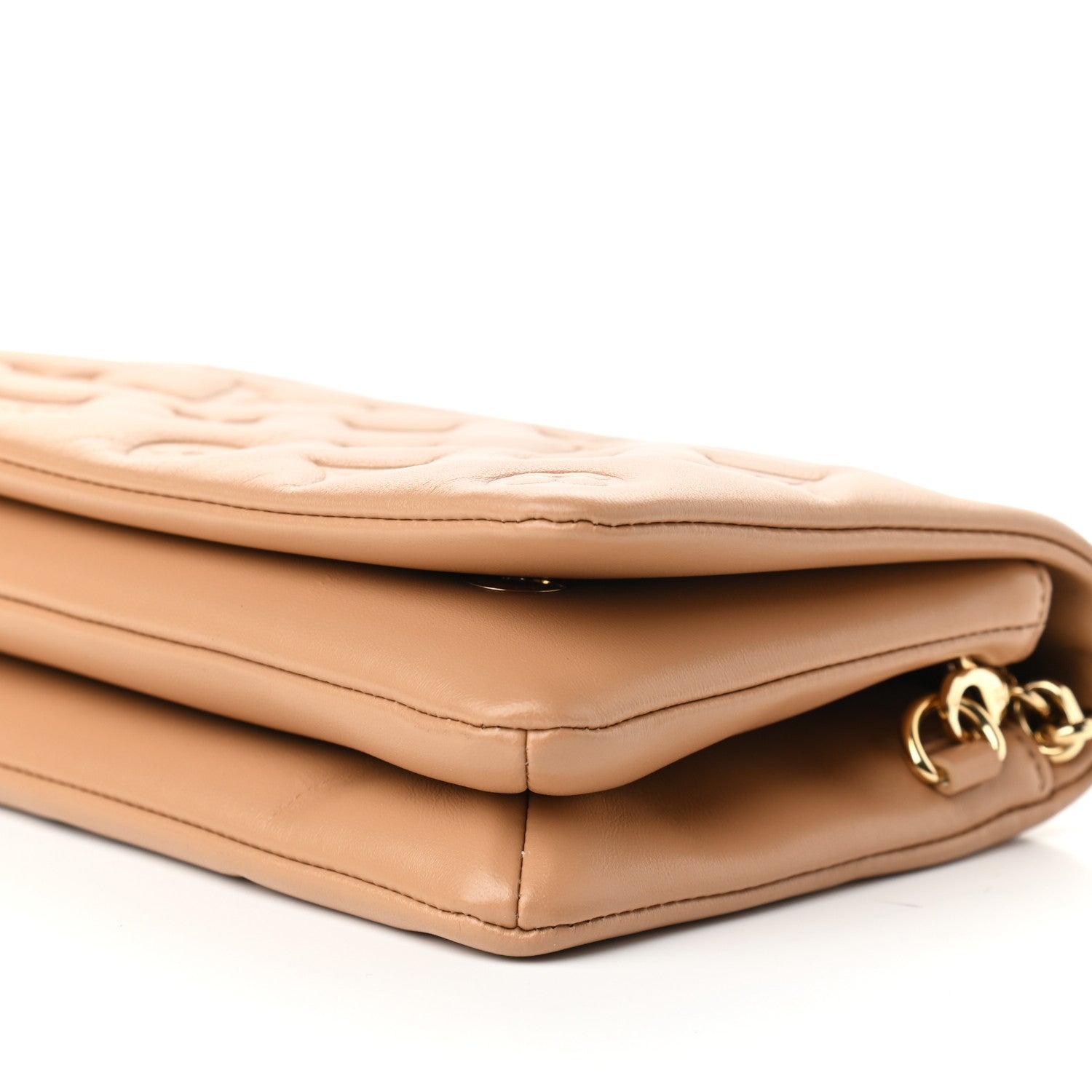 Louis Vuitton Lambskin Embossed Monogram Pochette Coussin Camel 8 of 8