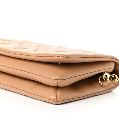 Louis Vuitton Lambskin Embossed Monogram Pochette Coussin Camel 8 of 8