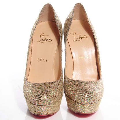 Christian Louboutin Glitter Bibi 140 Pumps 37.5 Gold 2 of 7