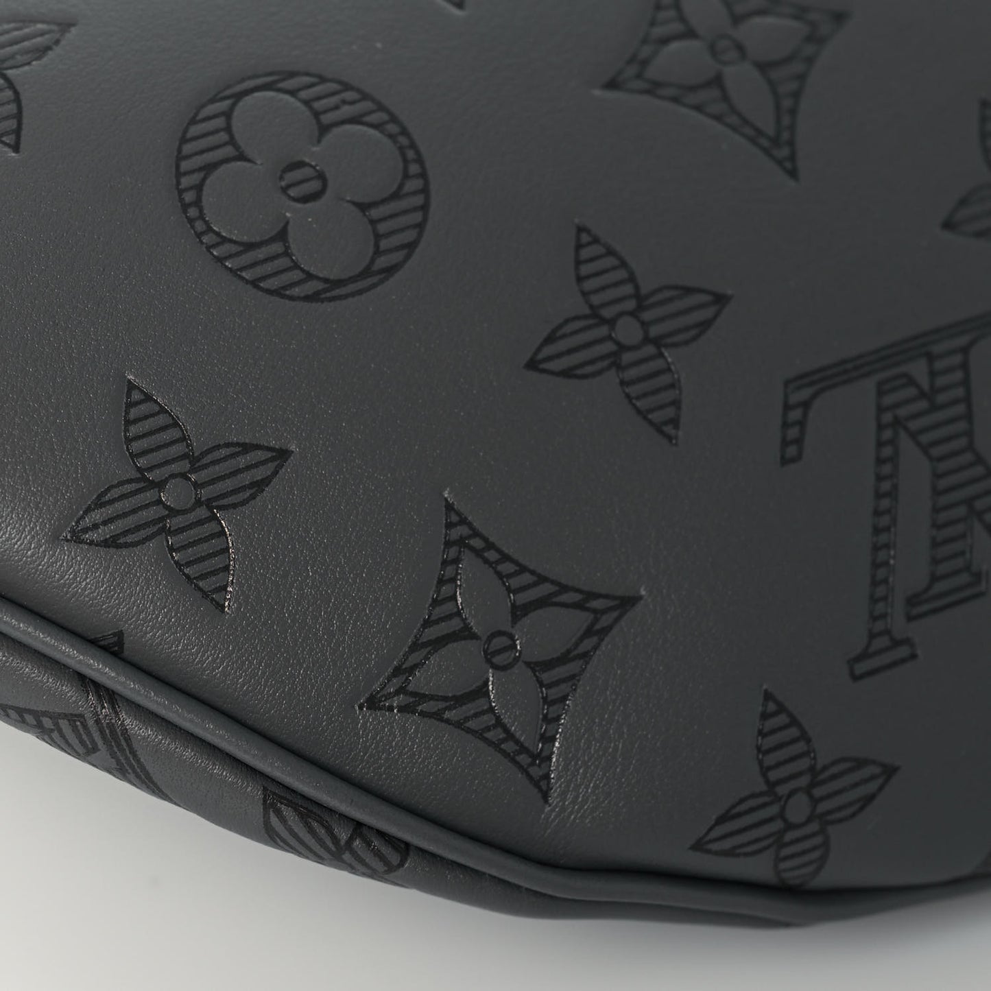 Calfskin Monogram Shadow Discovery Bumbag PM Gray