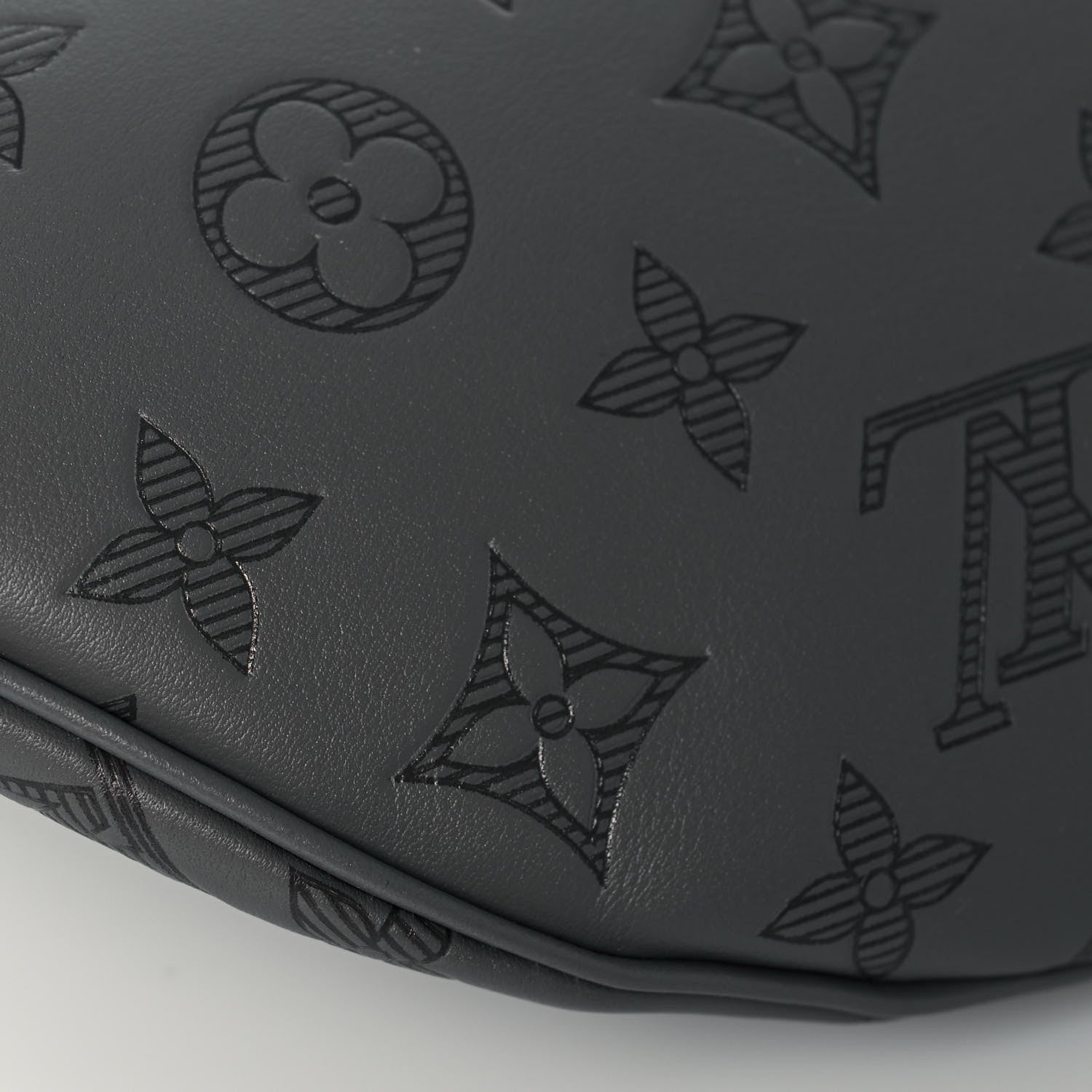 Louis Vuitton Calfskin Monogram Shadow Discovery Bumbag PM Gray 10 of 11