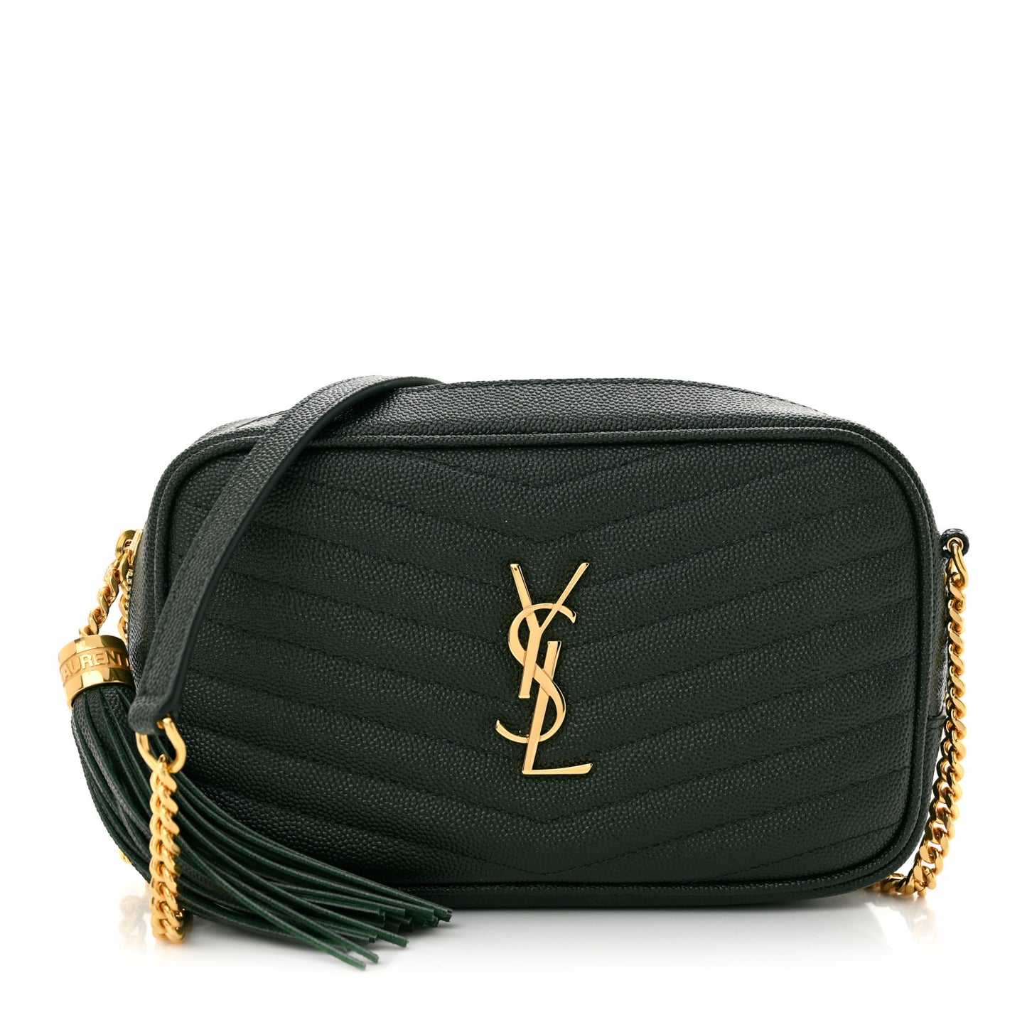 Grain De Poudre Matelasse Monogram Mini Lou Camera Bag New Vert Fonce
