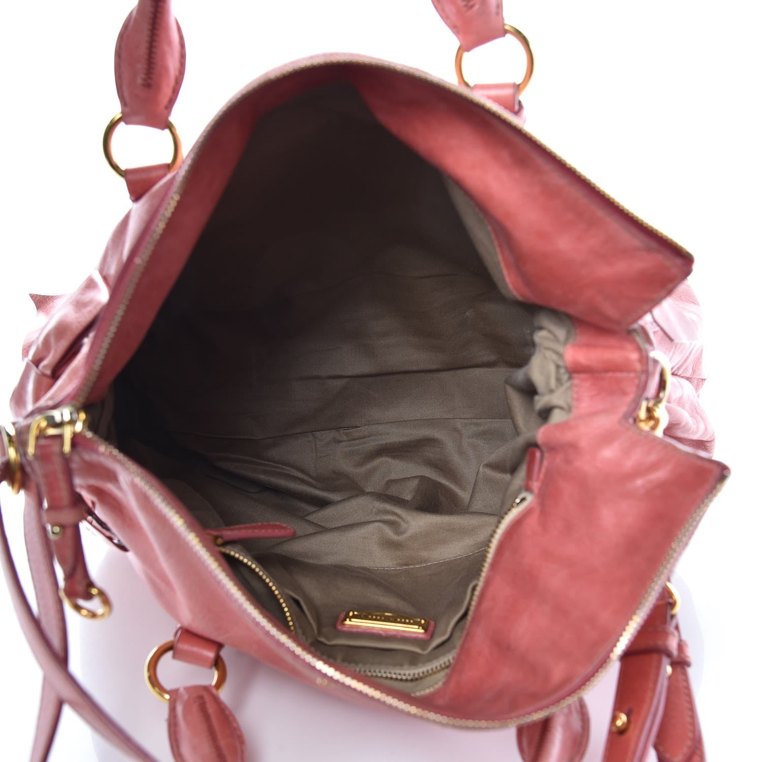 Miu Miu Vitello Medium Bow Satchel Pink 6 of 13