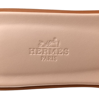 Hermes Box Calfskin Oran Sandals 39 Bois De Santal 7 of 11