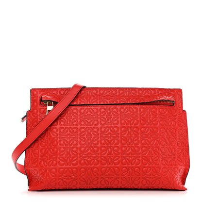 Loewe Calfskin Embossed Mini Repeat T Crossbody Bag Red 1 of 10