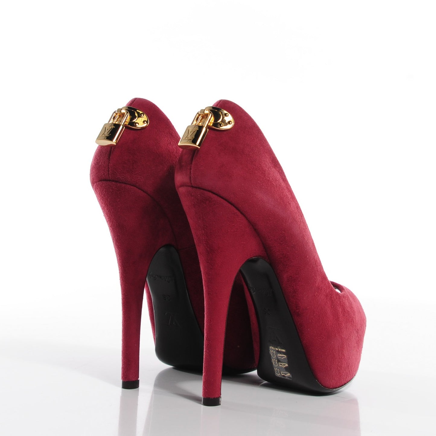 Suede Oh Really Peep Toe Pumps 36 Grenat