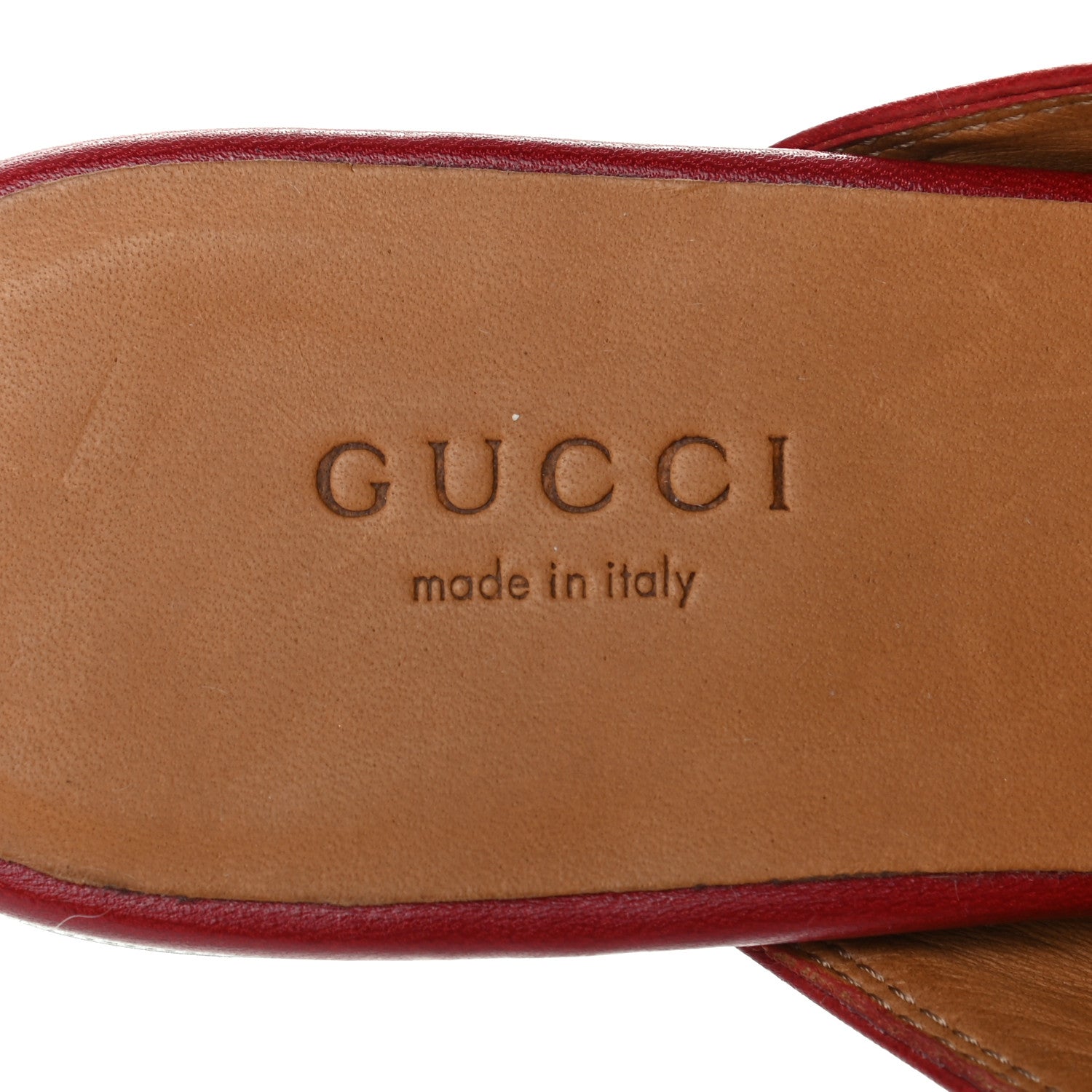 Gucci Malaga Kid Womens Princetown Slippers 34.5 Hibiscus Red 7 of 12