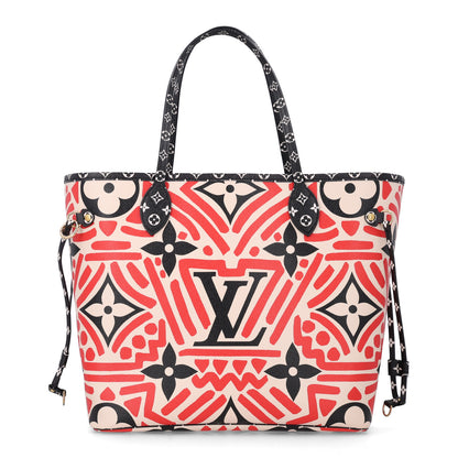 Louis Vuitton Monogram Giant Crafty Neverfull MM Creme Rouge Black 1 of 10