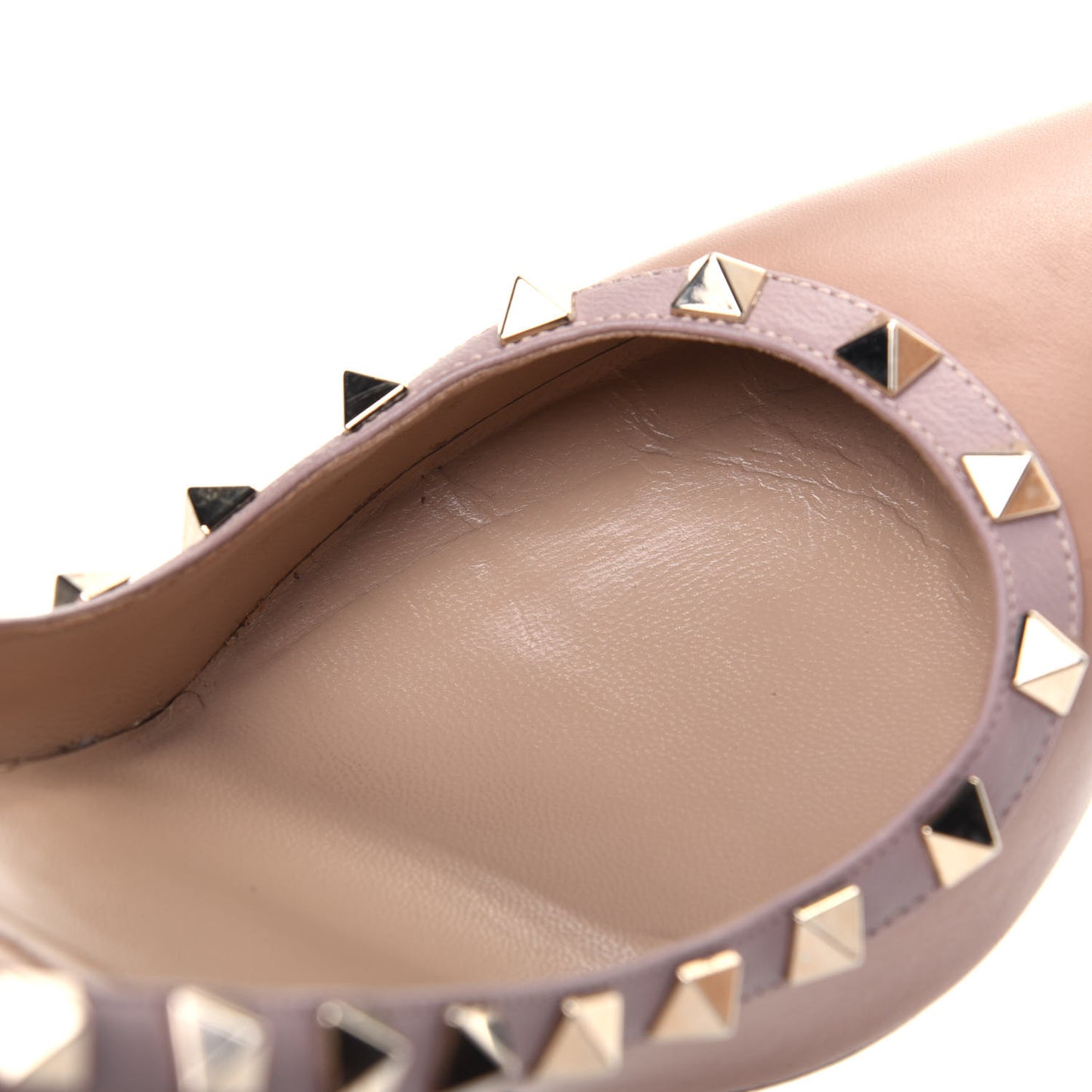 Nappa Rockstud 100mm Pumps 38.5 Soft Noisette Poudre