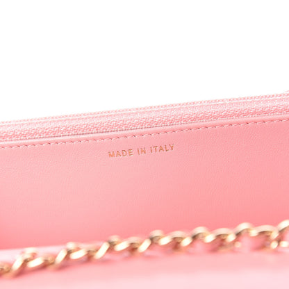 Chanel Lambskin Quilted Trendy CC Wallet On Chain WOC Pink 6 of 12