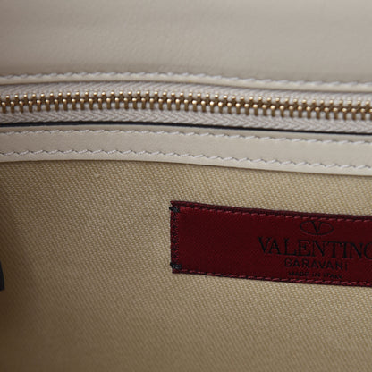 Valentino Garavani Vitello Medium Glam Lock Rockstud Flap Light Ivory 12 of 12
