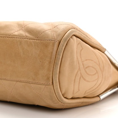 Chanel Lambskin Stitched Medium Ultimate Soft Tote Beige 12 of 23
