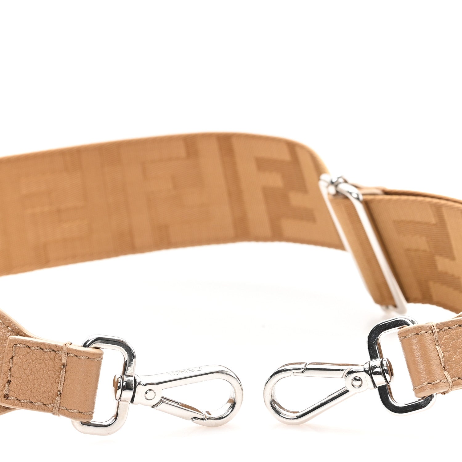 Fendi Ribbon Vitello Century FF 1974 Embroidered Adjustable Strap You Cappuccino 3 of 3