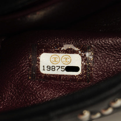 Chanel Lambskin Studded Mini Metal Beauty Flap Black 8 of 8