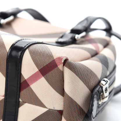 Burberry Patent Trim Nova Check Tote Black 15 of 15