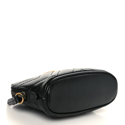 Gucci Calfskin Matelasse GG Marmont Pouch Cosmetic Case Black 4 of 7