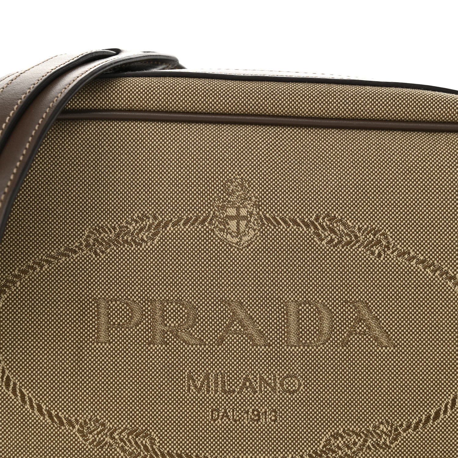 Prada Jacquard Logo Camera Bag Corda Bruciato 8 of 11