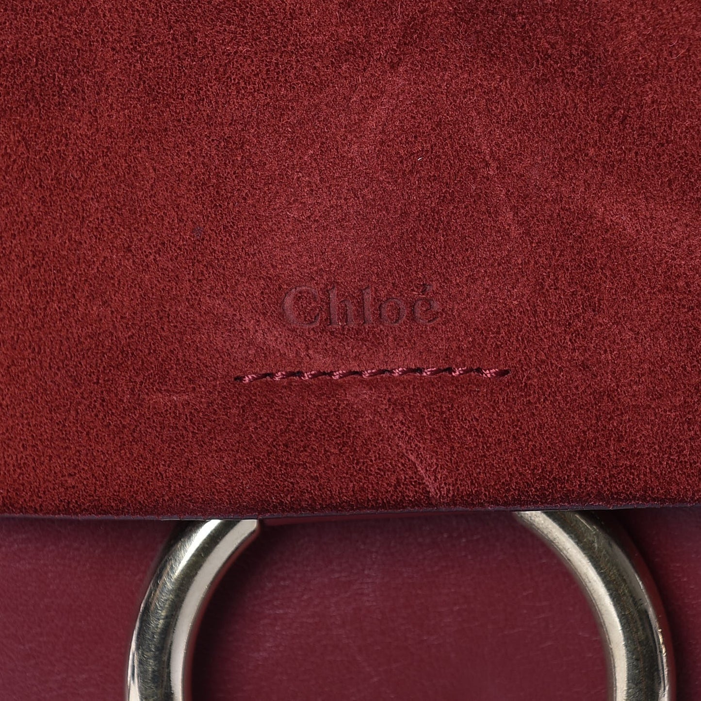 Calfskin Suede Medium Faye Shoulder Bag Plum Purple