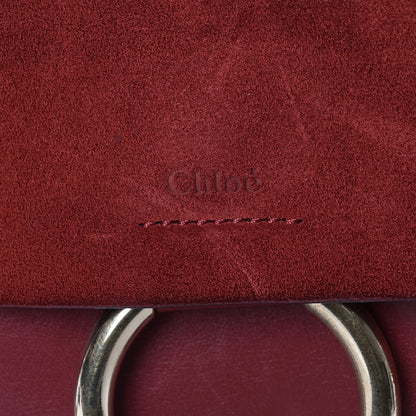 Chloe Calfskin Suede Medium Faye Shoulder Bag Plum Purple 7 of 8
