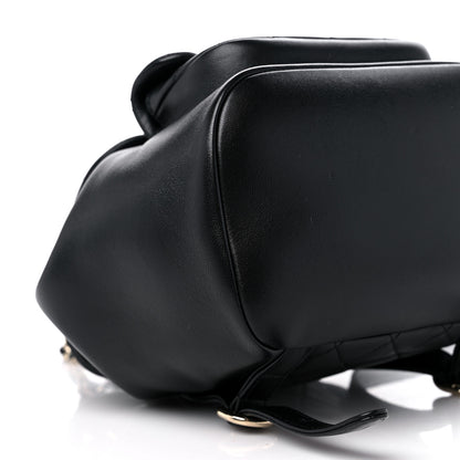 Chanel Lambskin Quilted Small Duma Drawstring Backpack Black 8 of 10