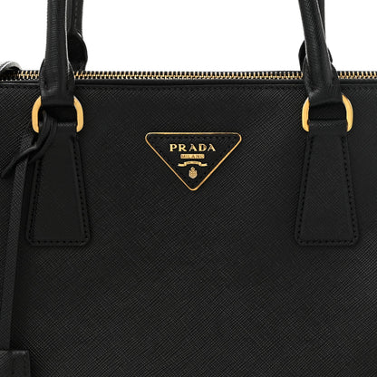 Prada Saffiano Lux Large Galleria Double Zip Tote Black 7 of 9