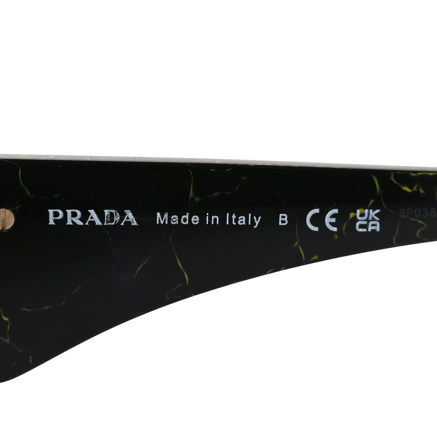 Prada Acetate Symbole Sunglasses SPR 14Z Black Marble 5 of 7