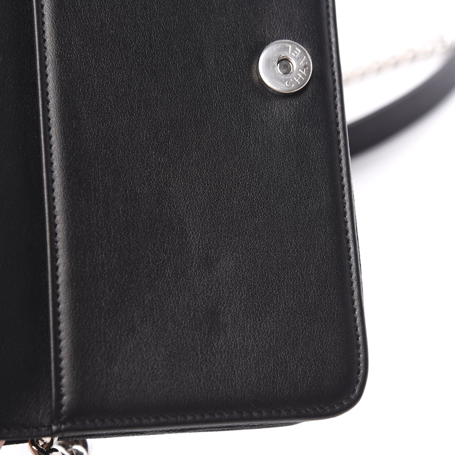Chanel Caviar Quilted Boy Wallet On Chain WOC Black 12 of 13