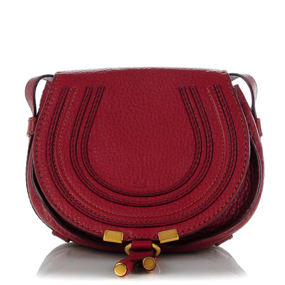 Chloe Calfskin Mini Marcie Round Crossbody Bag Berry Cupcake 1 of 8