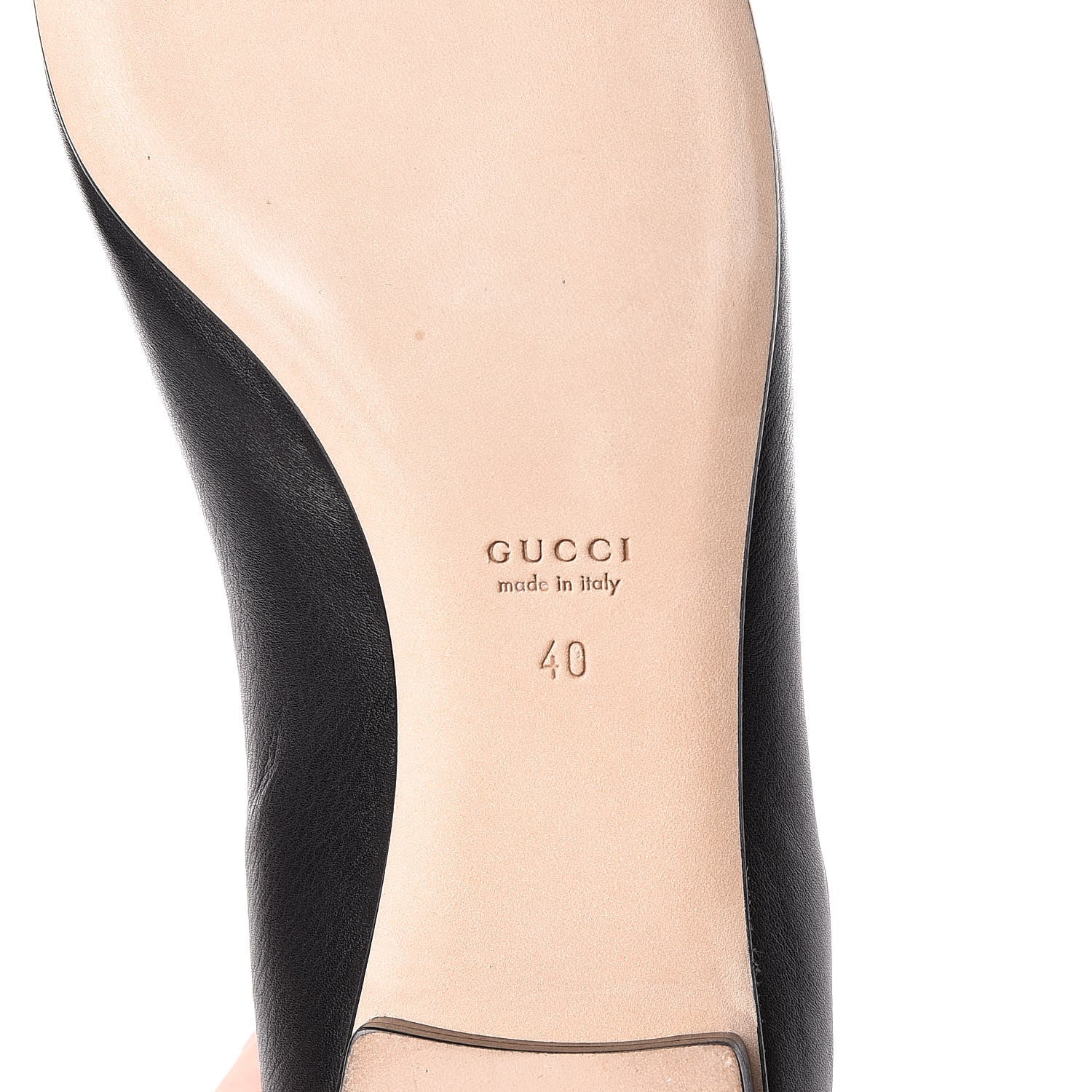 Gucci Calfskin Horsebit Ballerina Flats 40 Black 8 of 12