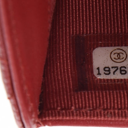 Chanel Caviar Quilted Zipped Pocket Wallet Red 8 of 9