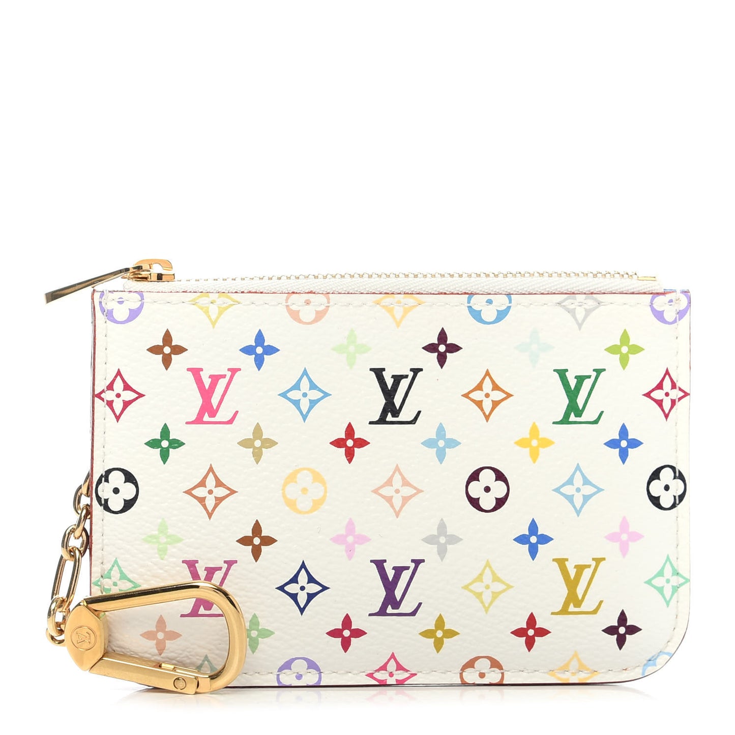 Monogram Multicolor Key Pouch White Anie
