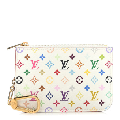 Louis Vuitton Monogram Multicolor Key Pouch White Anie 1 of 6