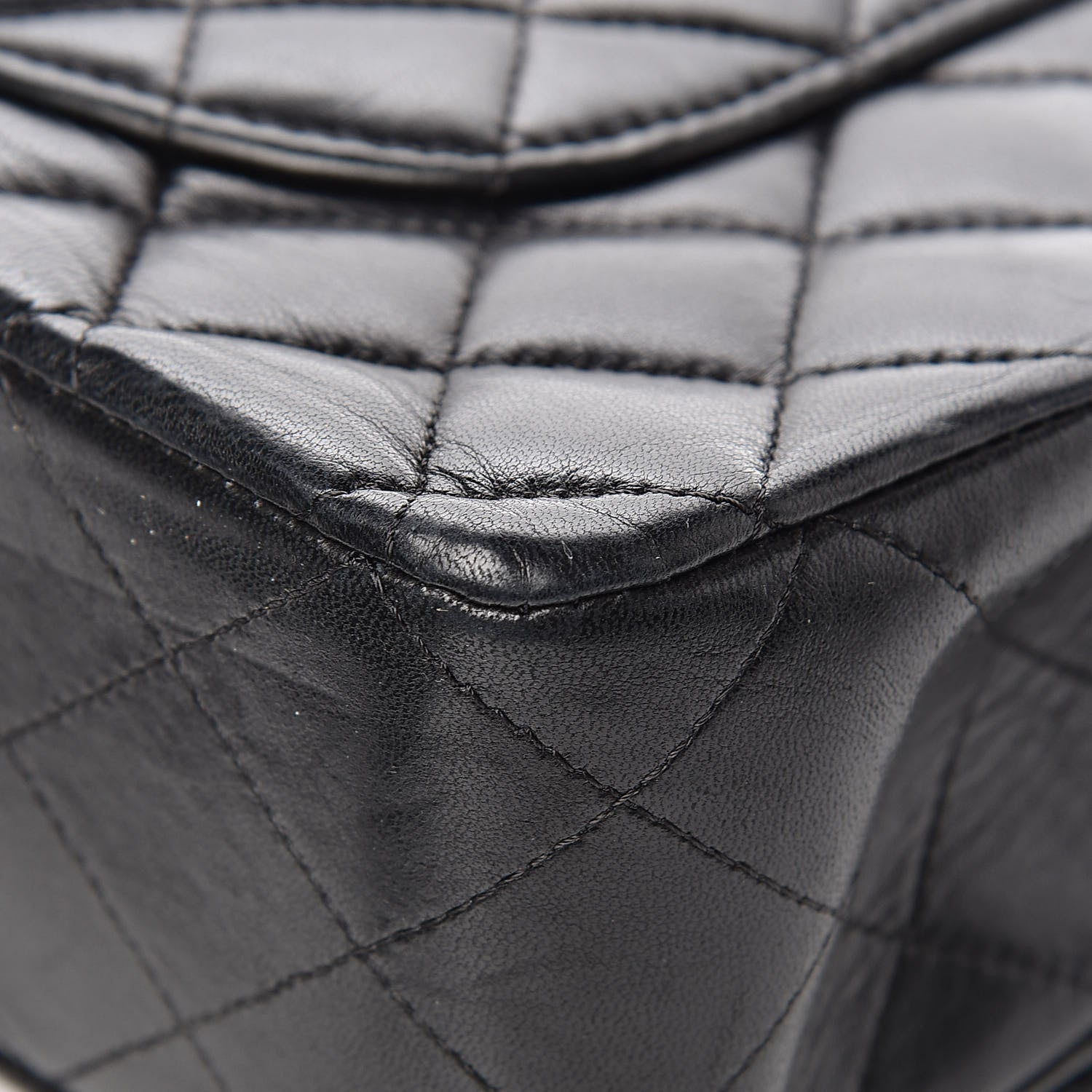 Chanel Lambskin Quilted Medium Double Flap Black 13 of 14