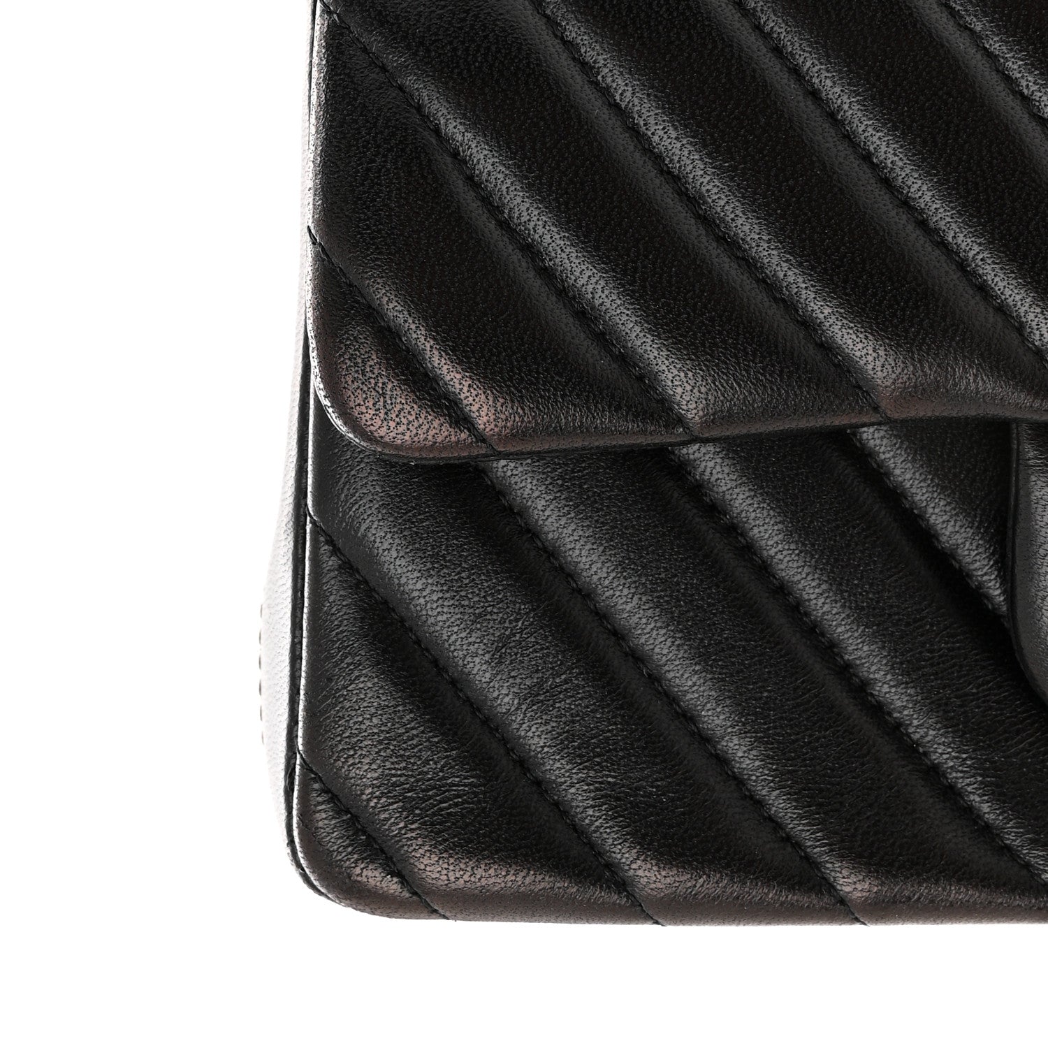 Chanel Lambskin Chevron Quilted Mini Rectangular Flap So Black 11 of 12