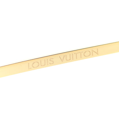 Louis Vuitton Metal Monogram Grease Sunglasses Z1172W Gold 5 of 9