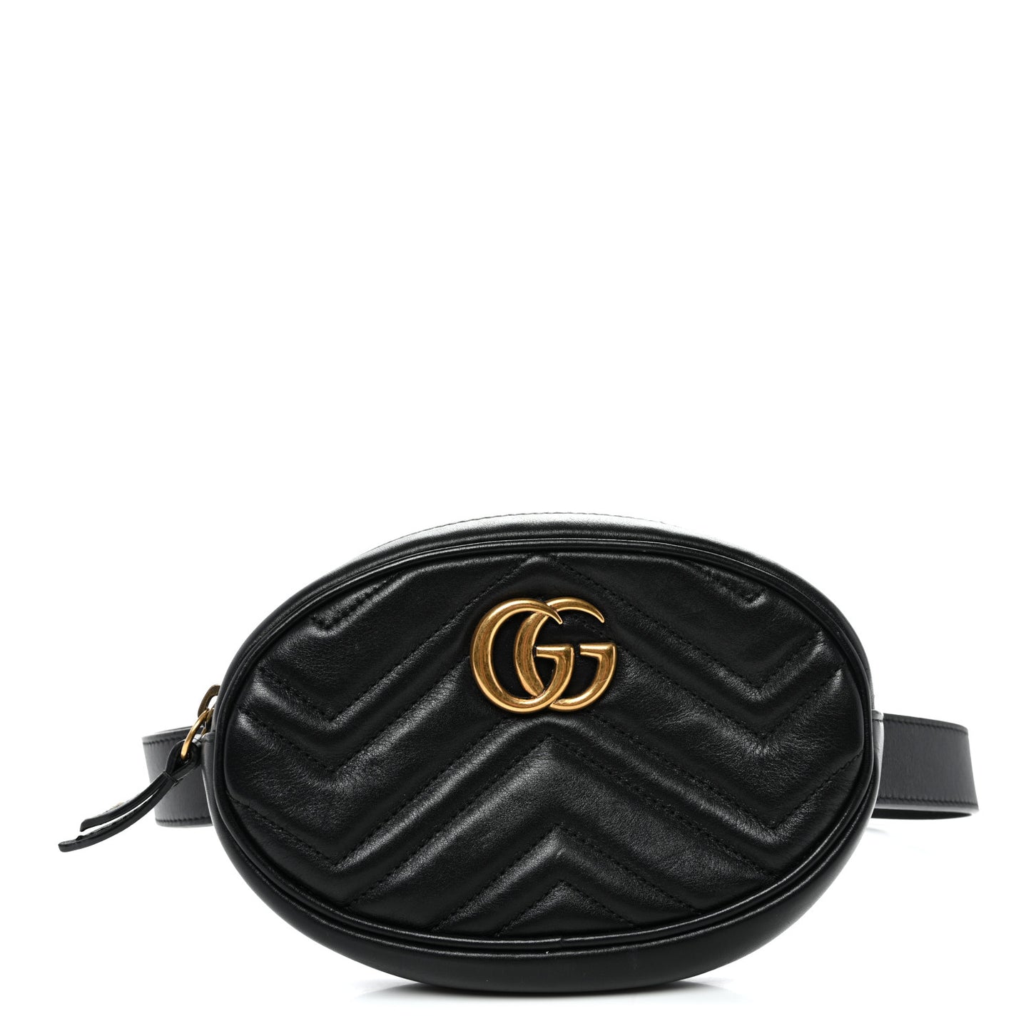 Calfskin Matelasse GG Marmont Belt Bag 75 30 Black 75/30 Black
